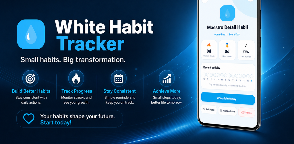 White Habit Tracker promotional artwork