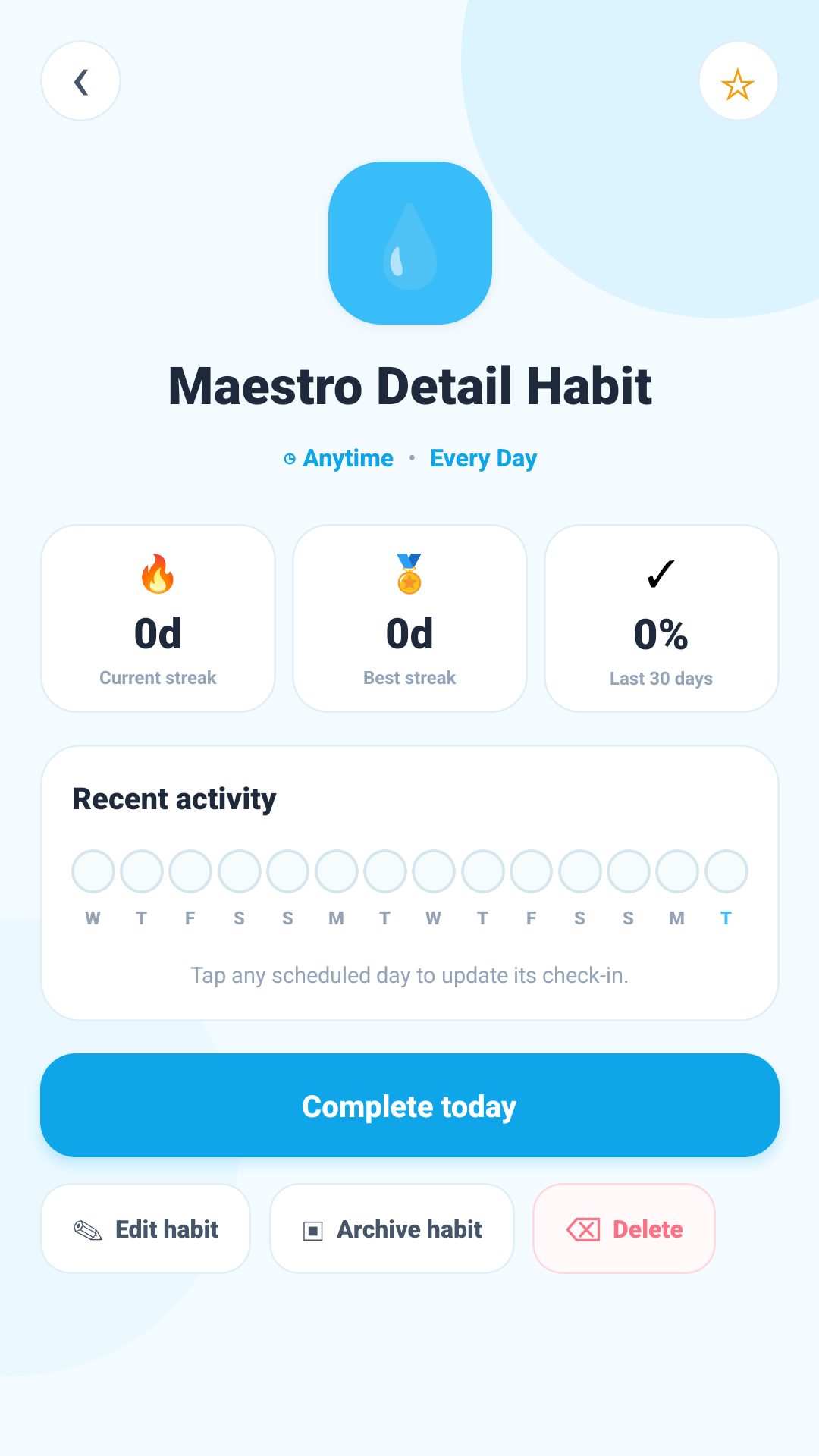Habit detail screen
